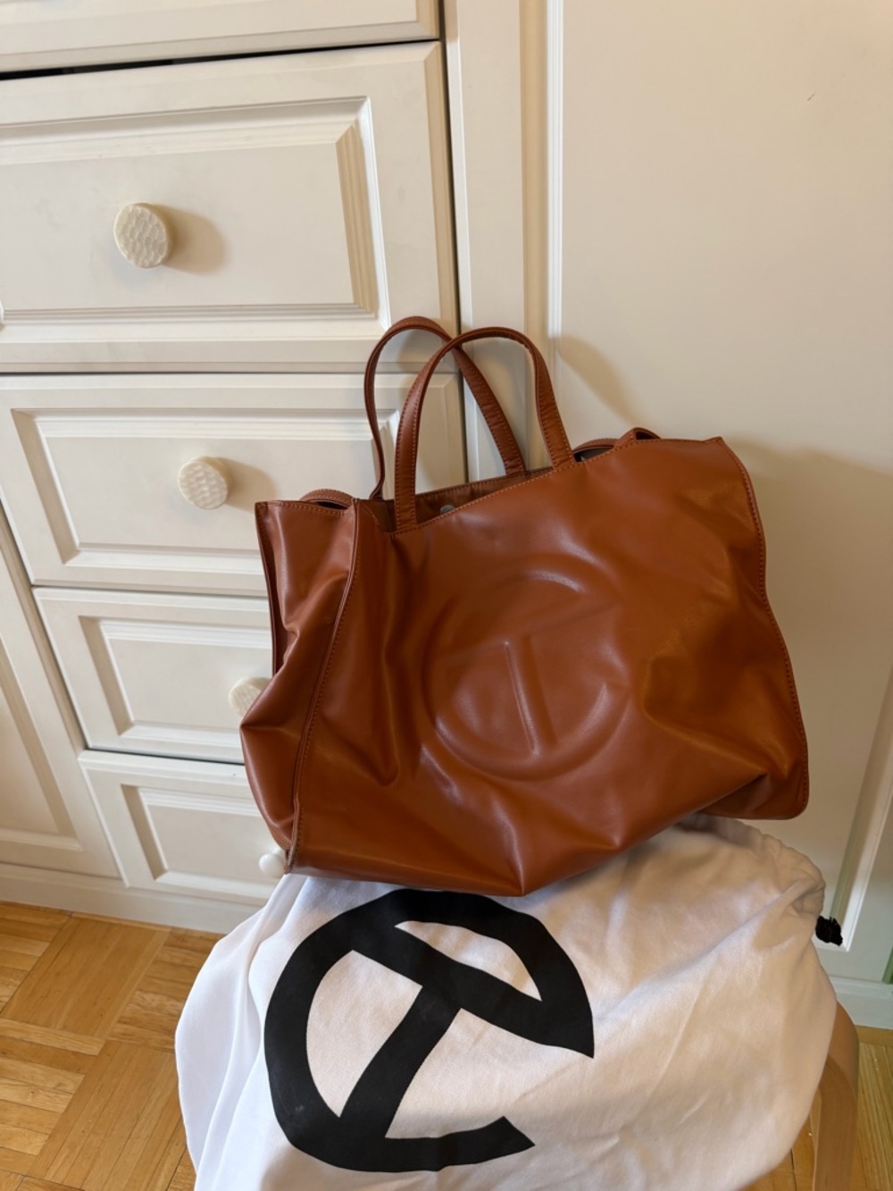 Telfar brown bag size Medium